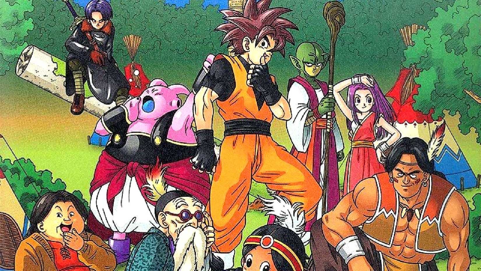 Die Charaktere von Dragon Ball Online versammeln sich für das Spielplakat