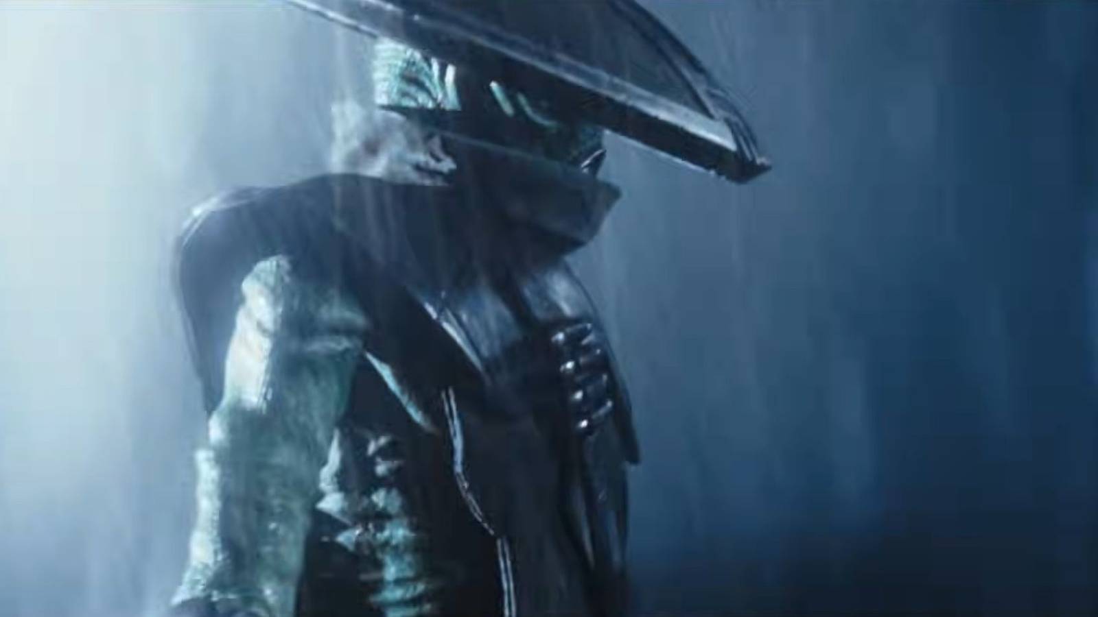 Embo walking through the rain in The Mandalorian and Grogu.