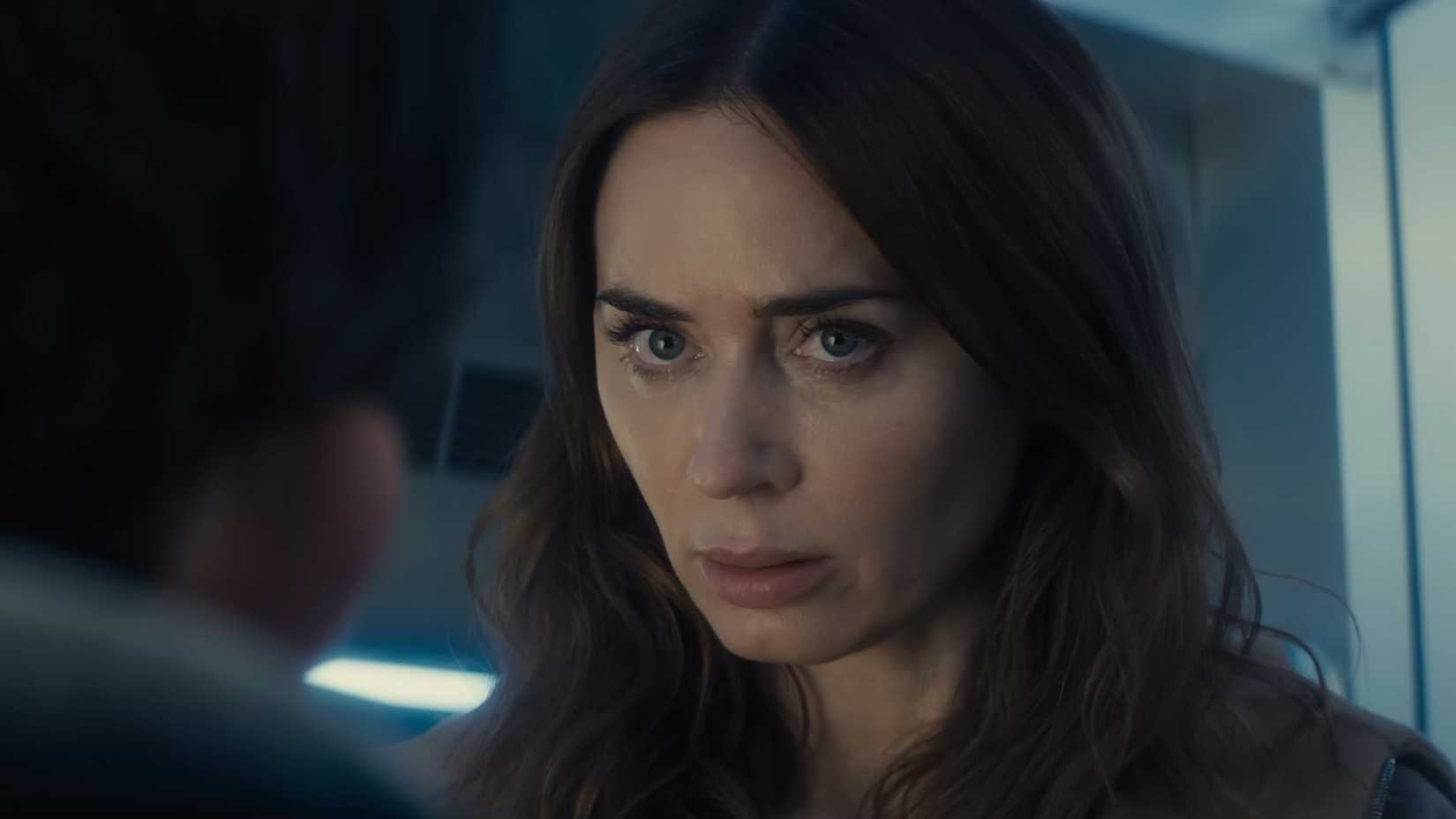 Emily Blunt gives Josh O'Connor a concerned look in Disclosure Day