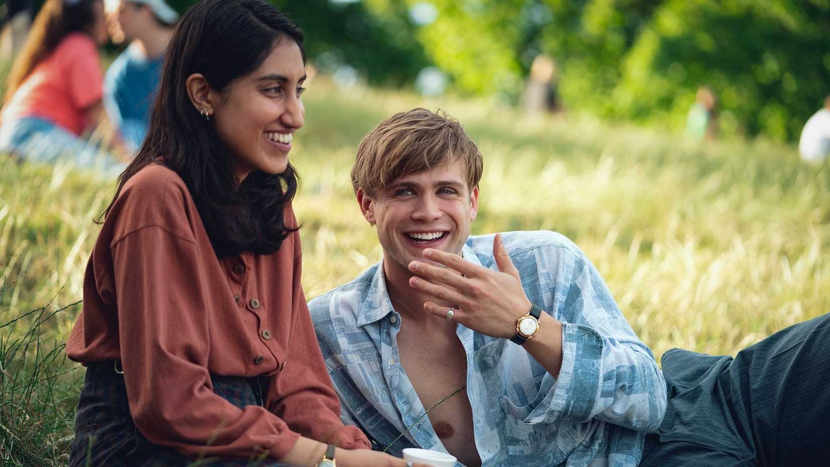 Emma and Dexter laughing together in One Day