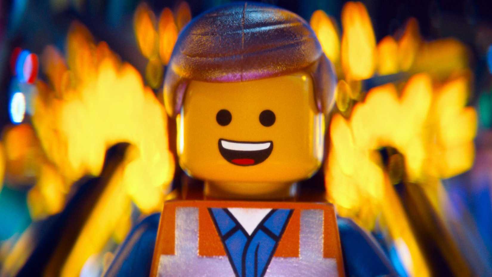 Emmet Brickowoski sorrindo em The LEGO Movie