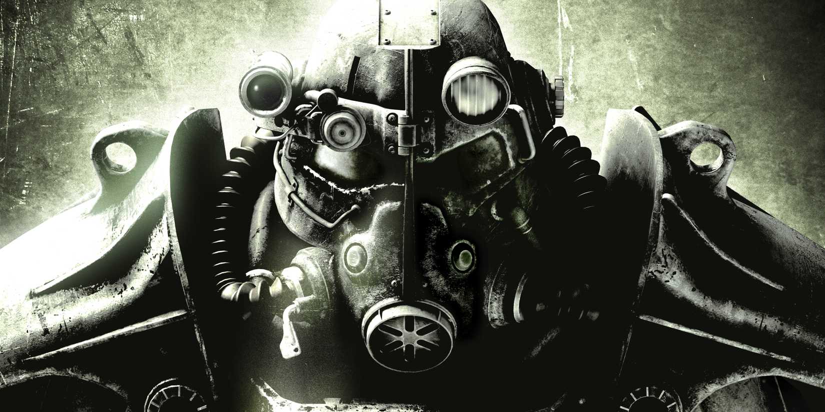 5 Best Bethesda Games To Try First 2 Fallout 3 cover art showing a set of Power Armor in a green monochrome tint.