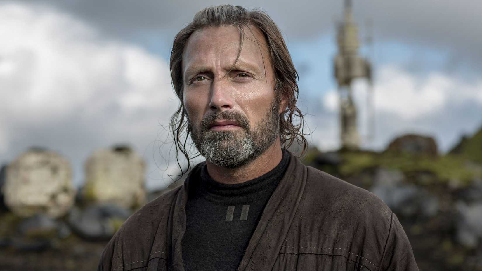 Galen Erso (Mads Mikkelsen) staring ahead in Rogue One