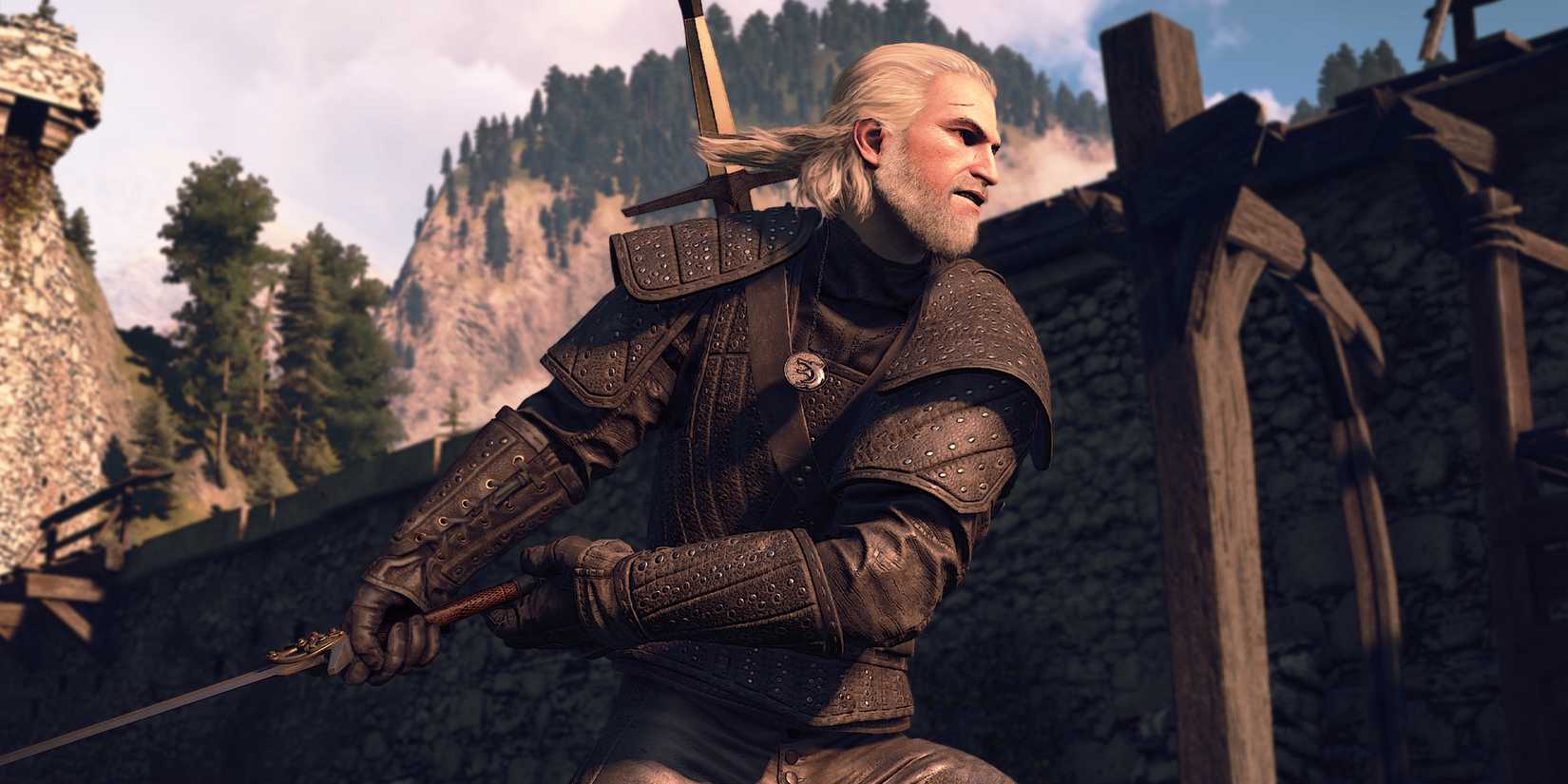 Geralt in Netflix armor from The Witcher 3