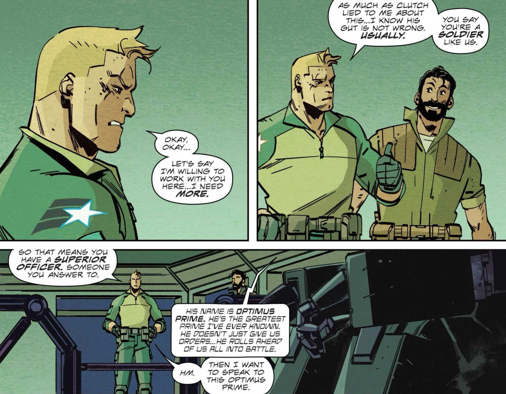 Hound spricht mit Duke in GI Joe #19