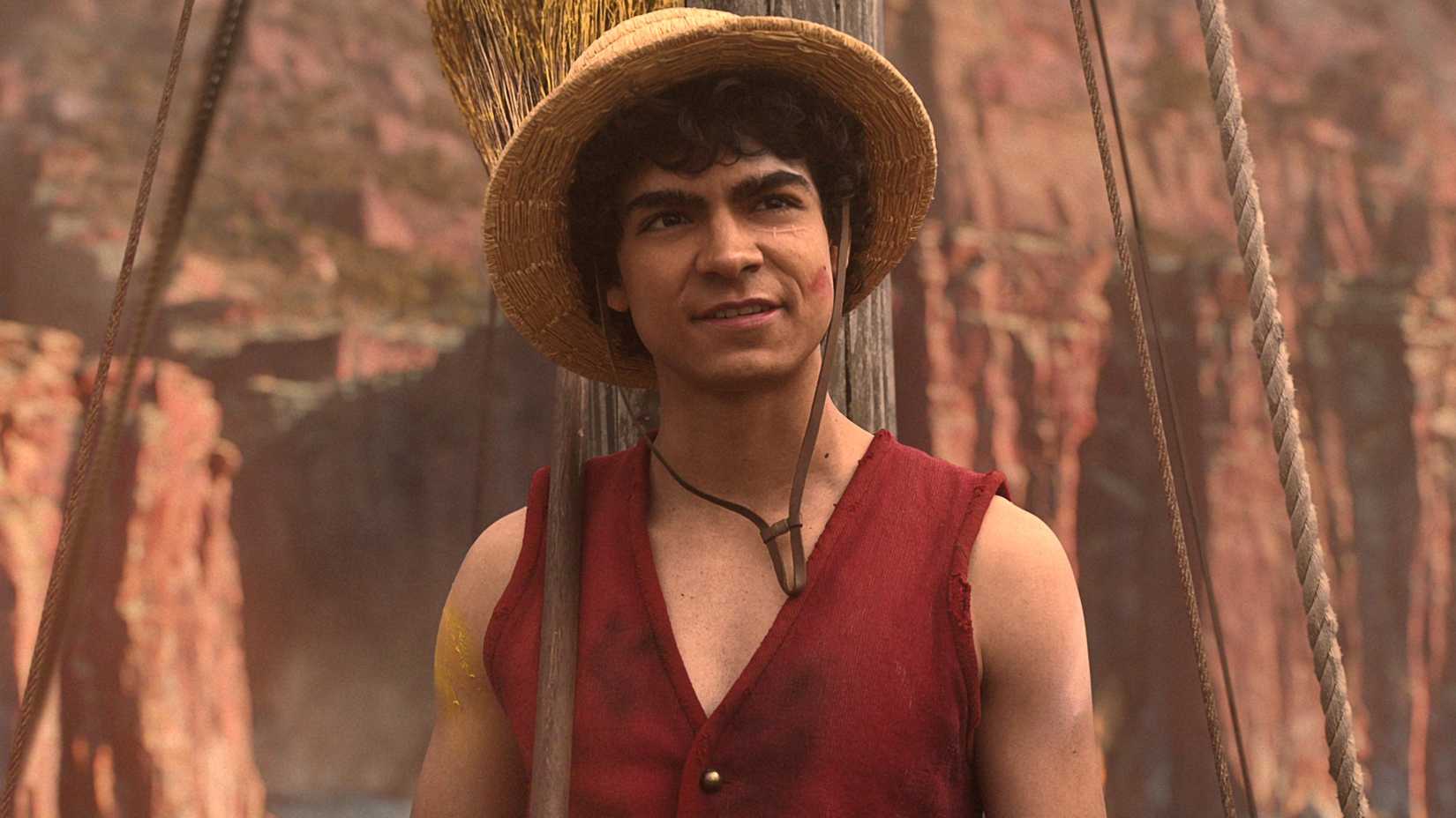 Iñaki Godoy dans le rôle de Monkey D Luffy dans le live action de la saison 2 de One Piece