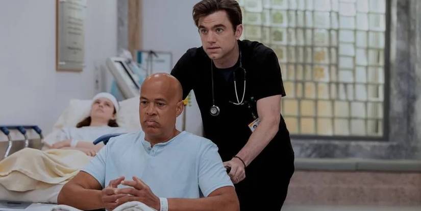 Ian Randall sendo levado pelo Dr. Langdon em The Pitt temporada 2