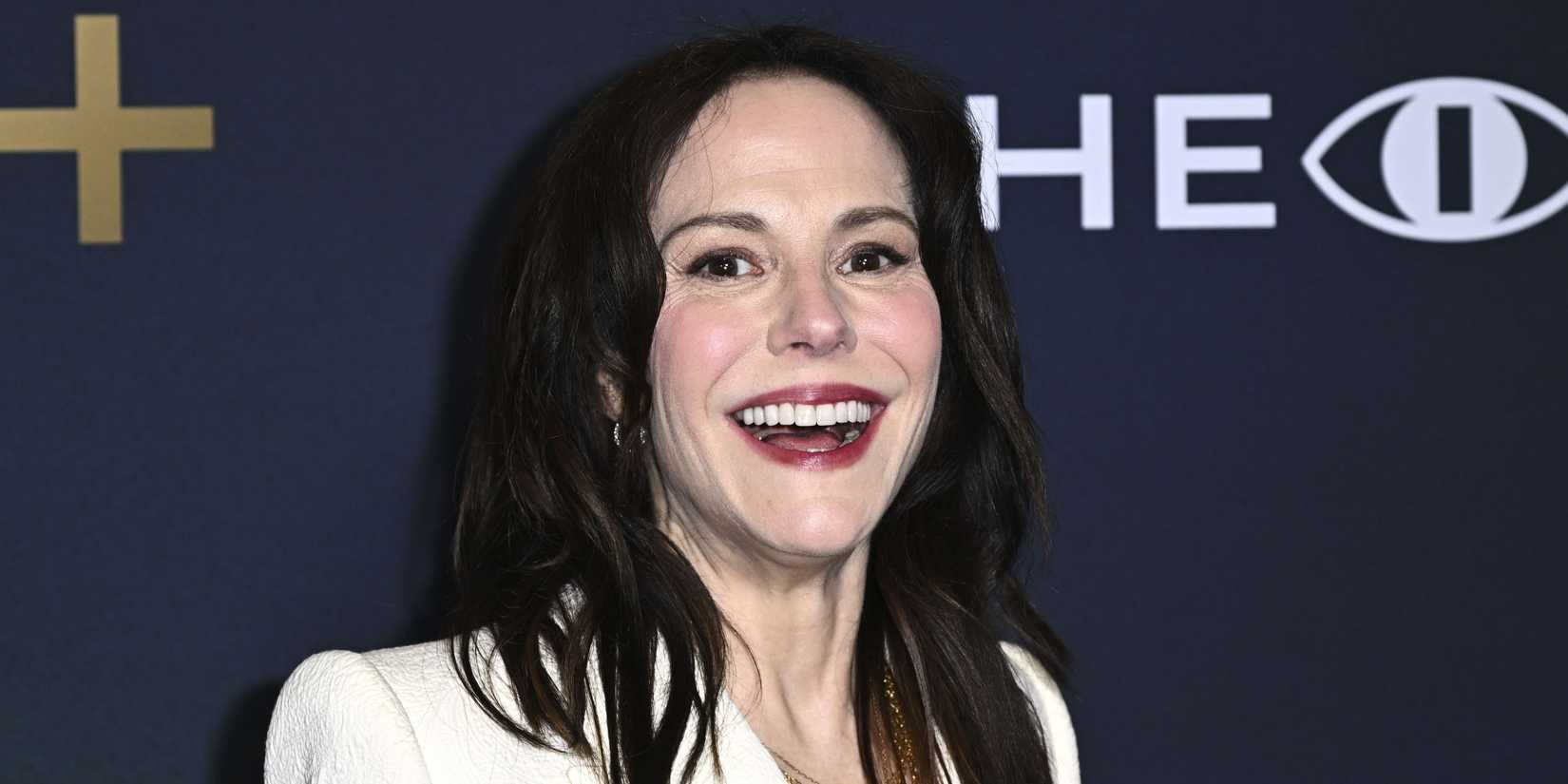 Mary-Louise Parker smiling on the red carpet for the Los Angeles screening of MGM+'s 'The Institute'