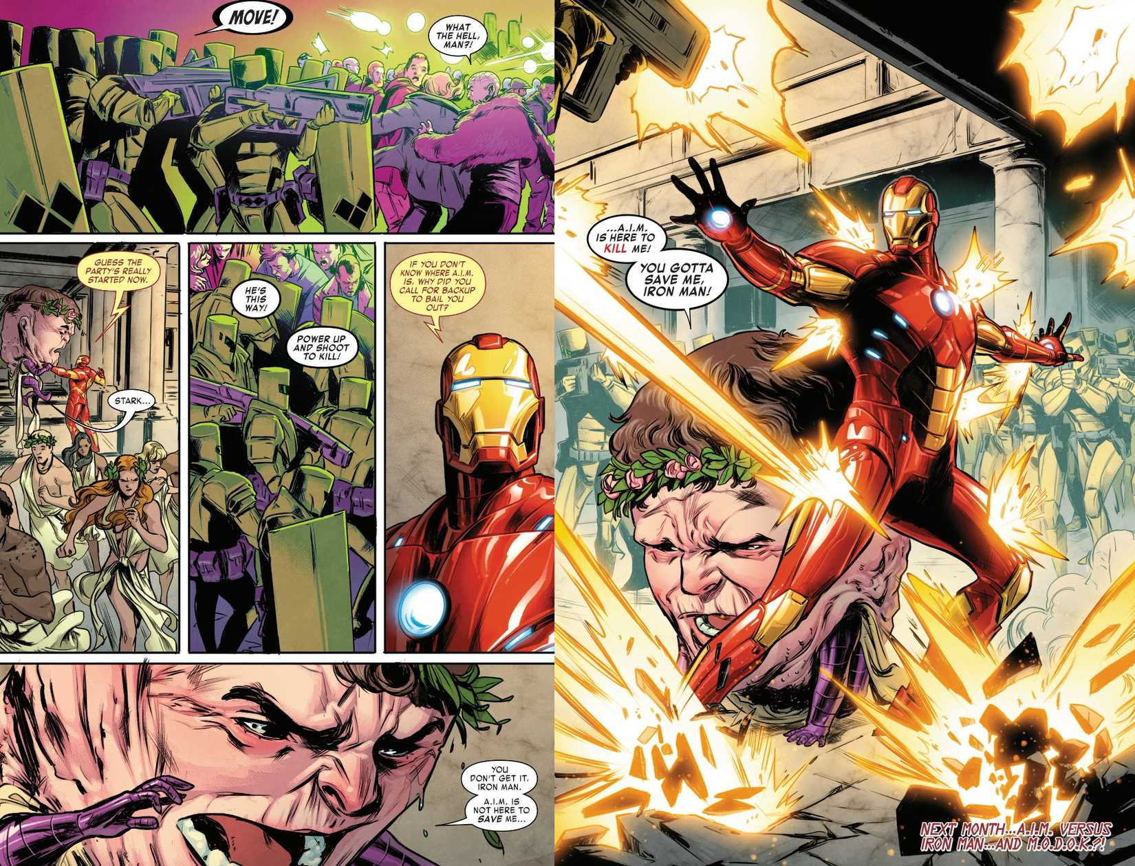 Iron Man Protecting MODOK In Iron Man #2