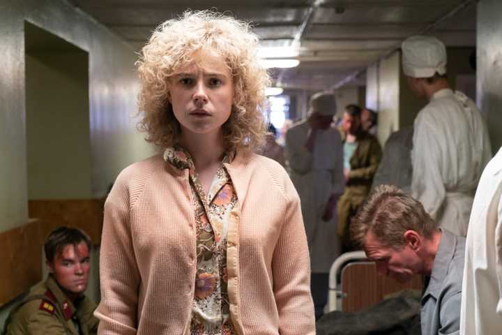 Jessie Buckley as Lyudmilla Ignatenko in Chernobyl