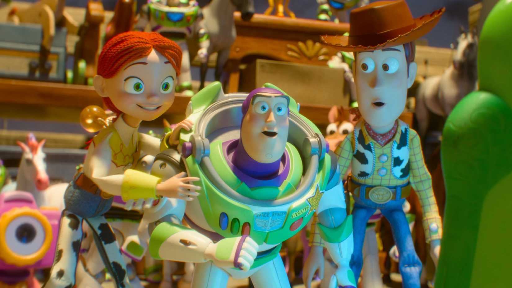 Jessie, Buzz Lightyear e Woody em Toy Story 5