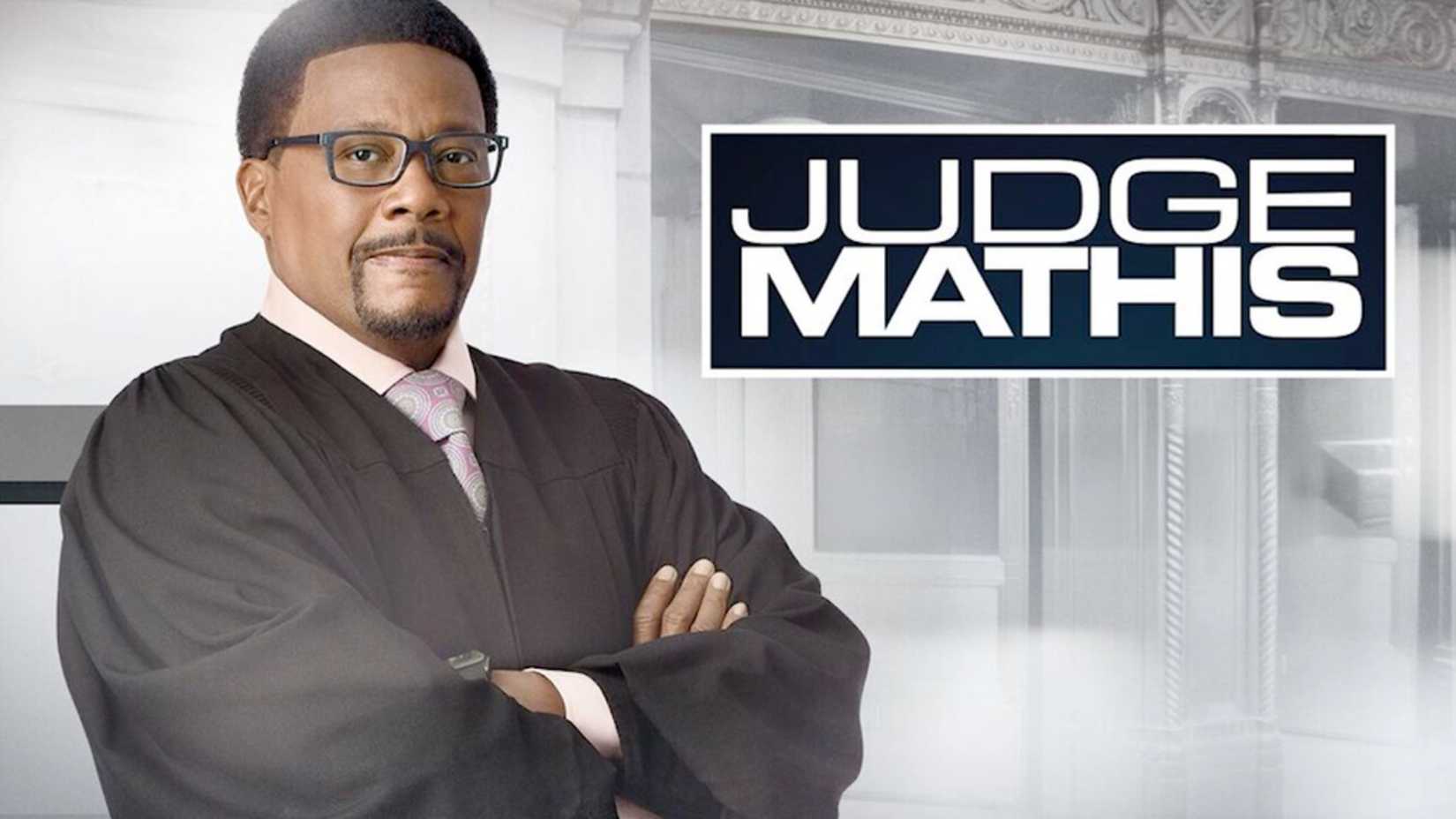 Judge Mathis Logo With Judge Greg Mathis Looking Serious