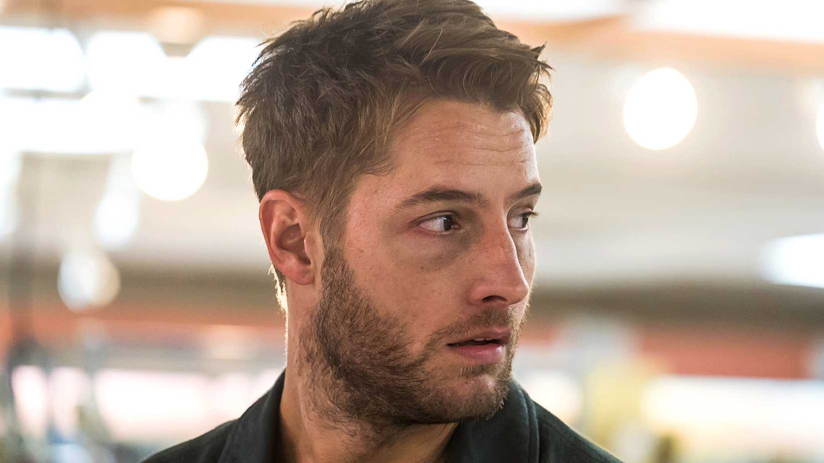Kevin (Justin Hartley) with a black eye on This Is Us
