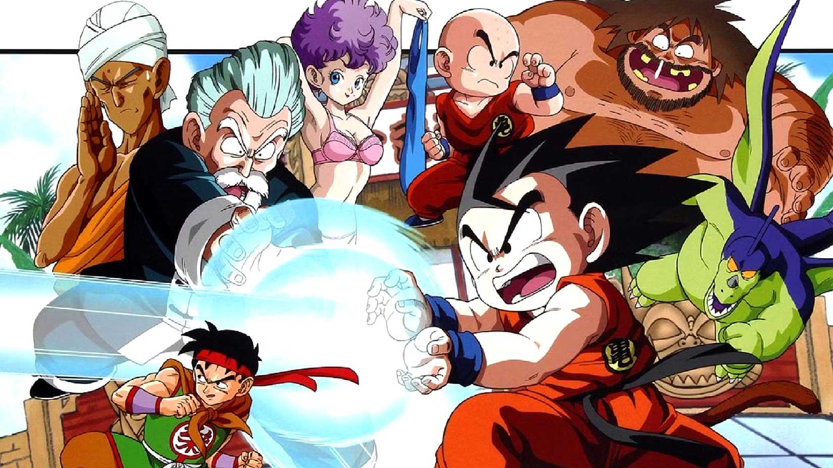 Kid Goku führt im Kampfsportturnier von Dragon Ball ein Kamehameha auf