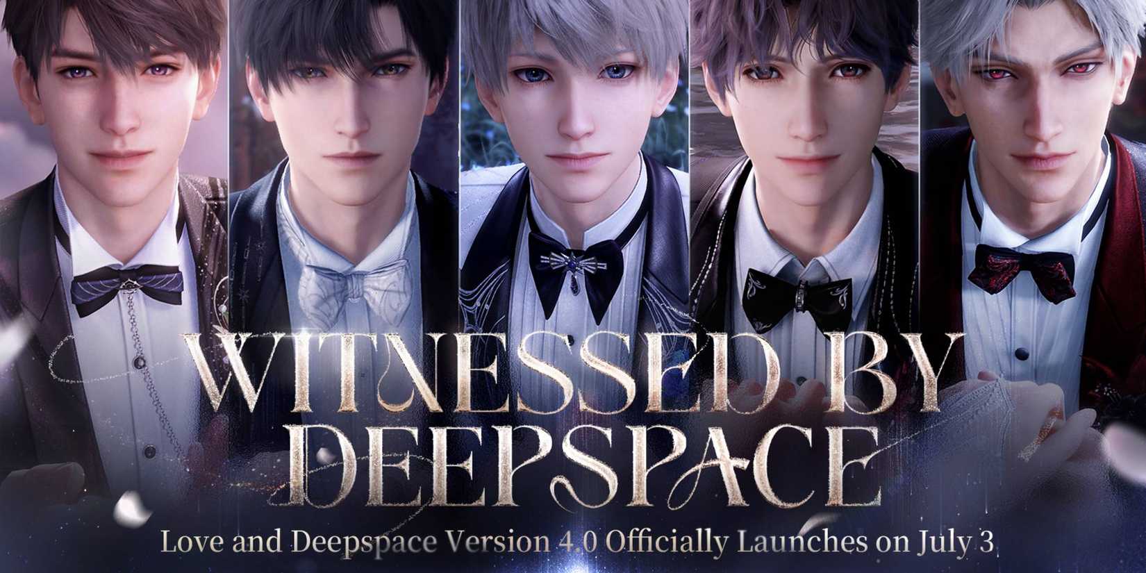 Veröffentlichungsbanner für Love und Deepspace Version 4.0