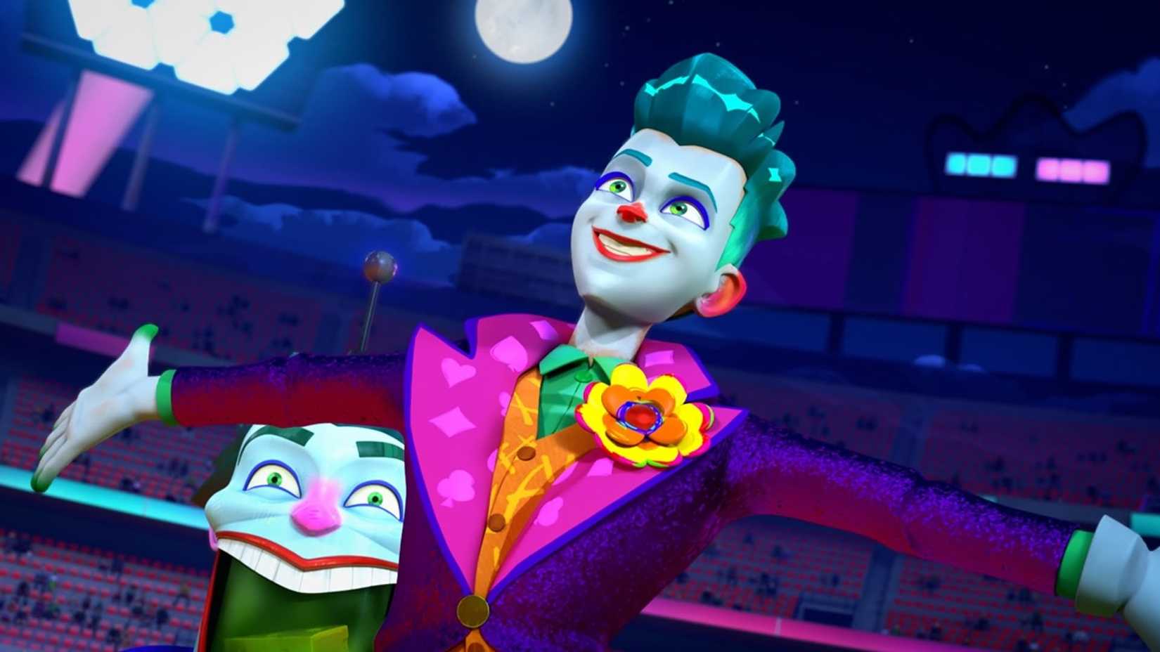 Der Joker mit offenen Armen in Batwheels