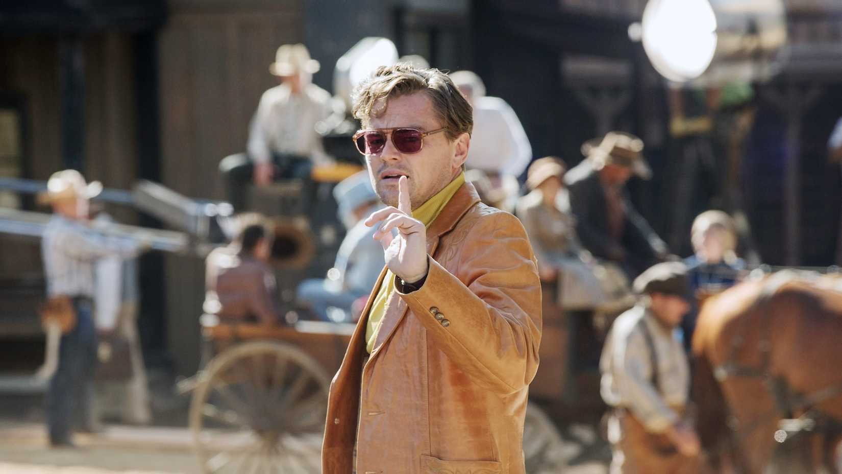 Leonardo DiCaprio's Rick points at the camera in Once Upon A Time in Hollywood