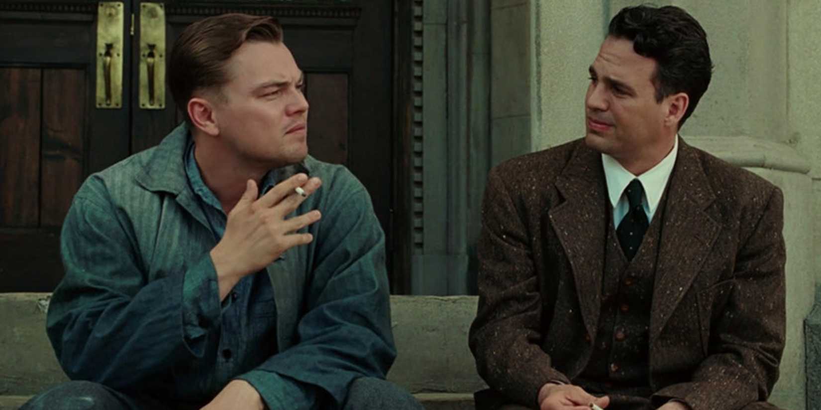 Leonardo DiCaprio smokes with Mark Ruffalo in Shutter Island