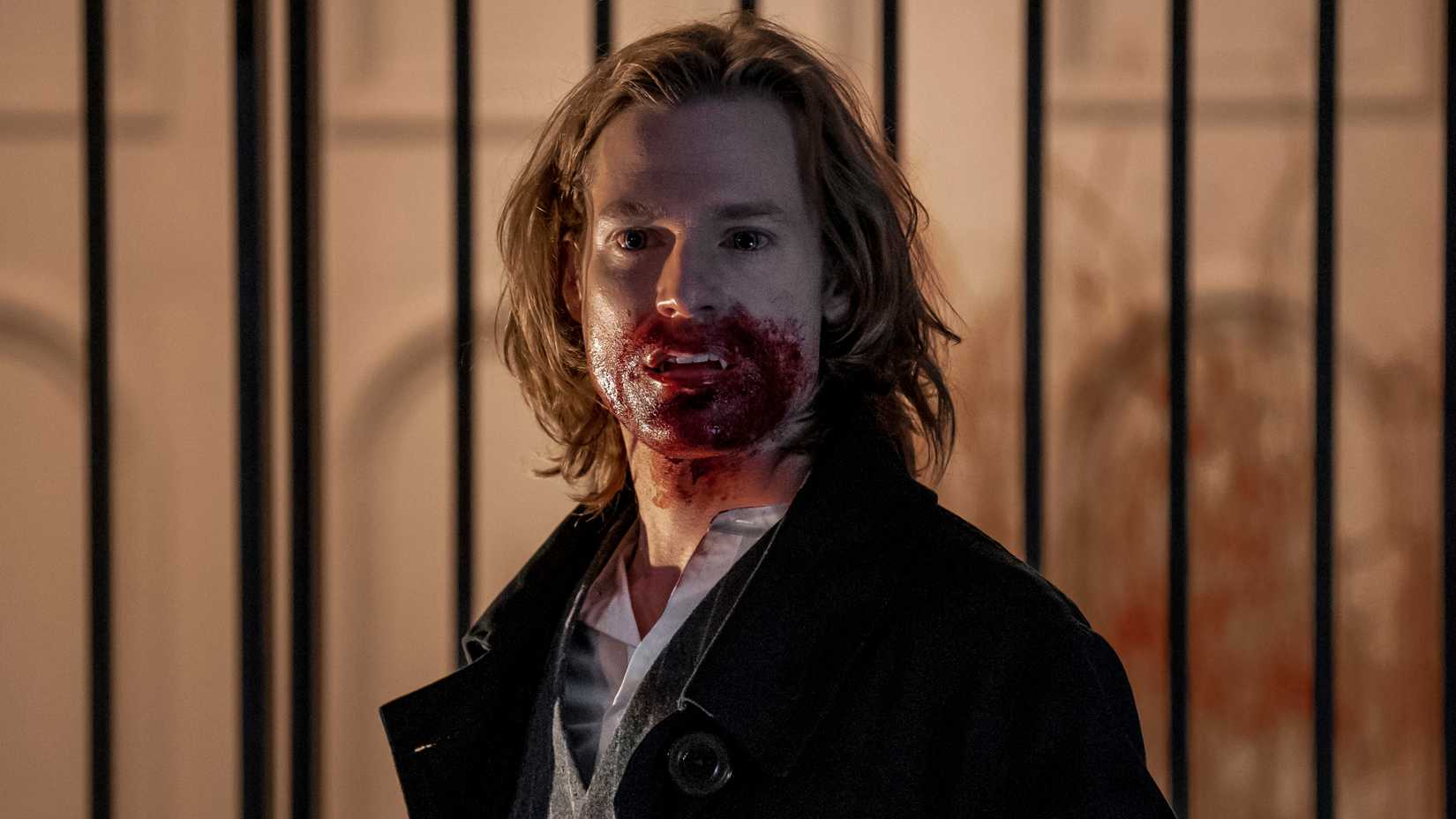 Lestat with blood on his mouth in Interview with the Vampire TV show