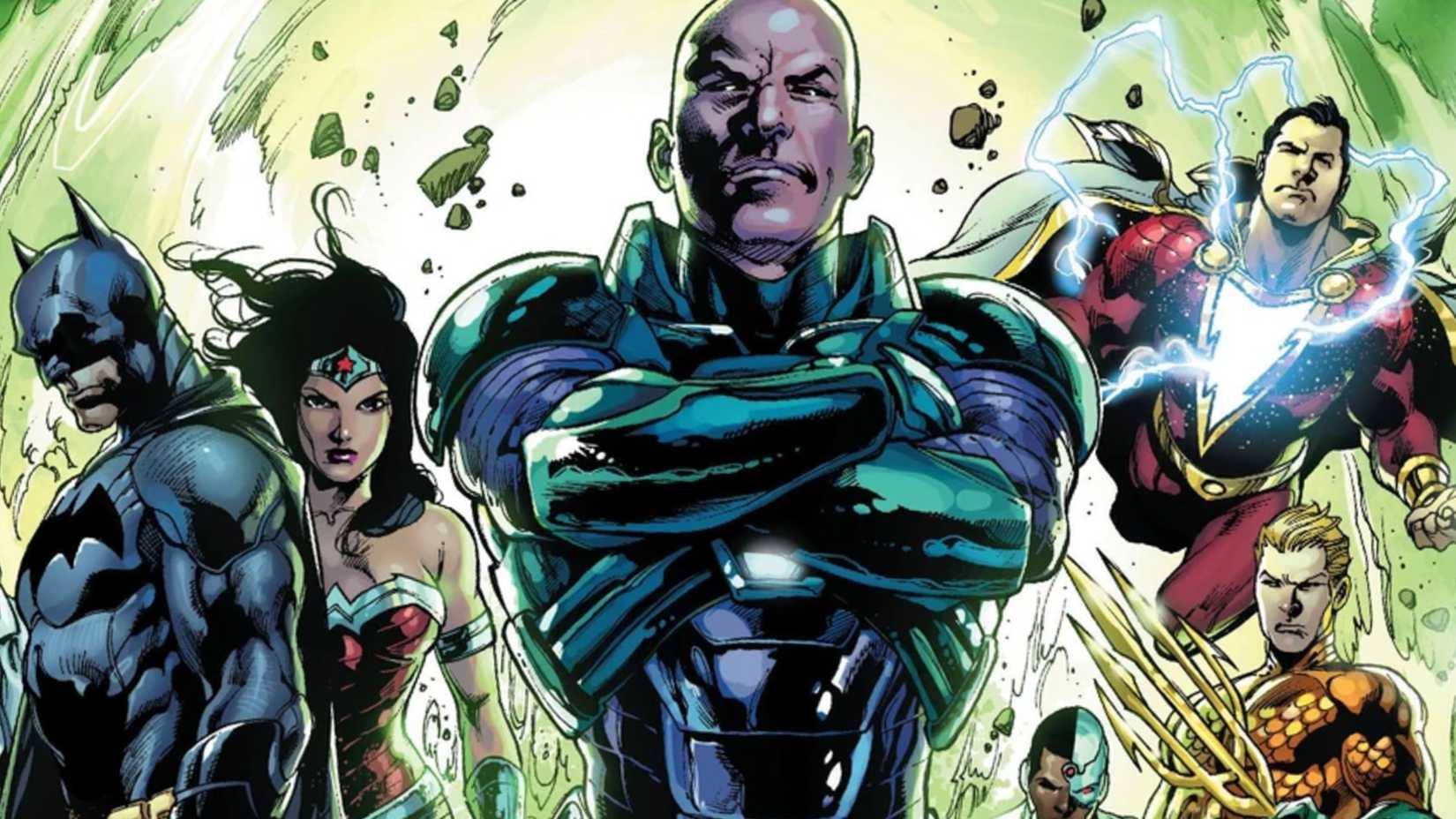 Lex Luthor neben der Justice League