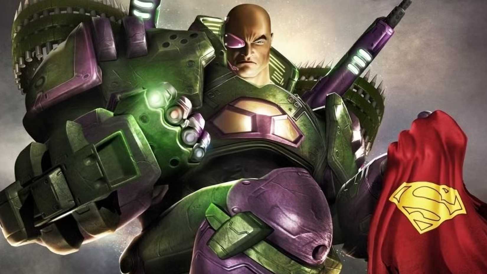 Lex Luthor in Kampfrüstung mit Superman-Umhang