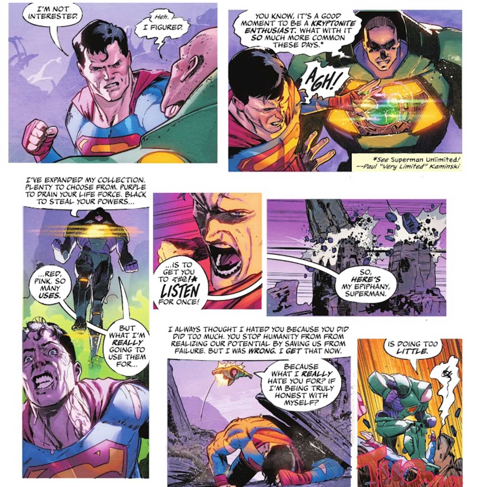 Lex Luthor präsentiert seinen Kriegsanzug gegen Superman