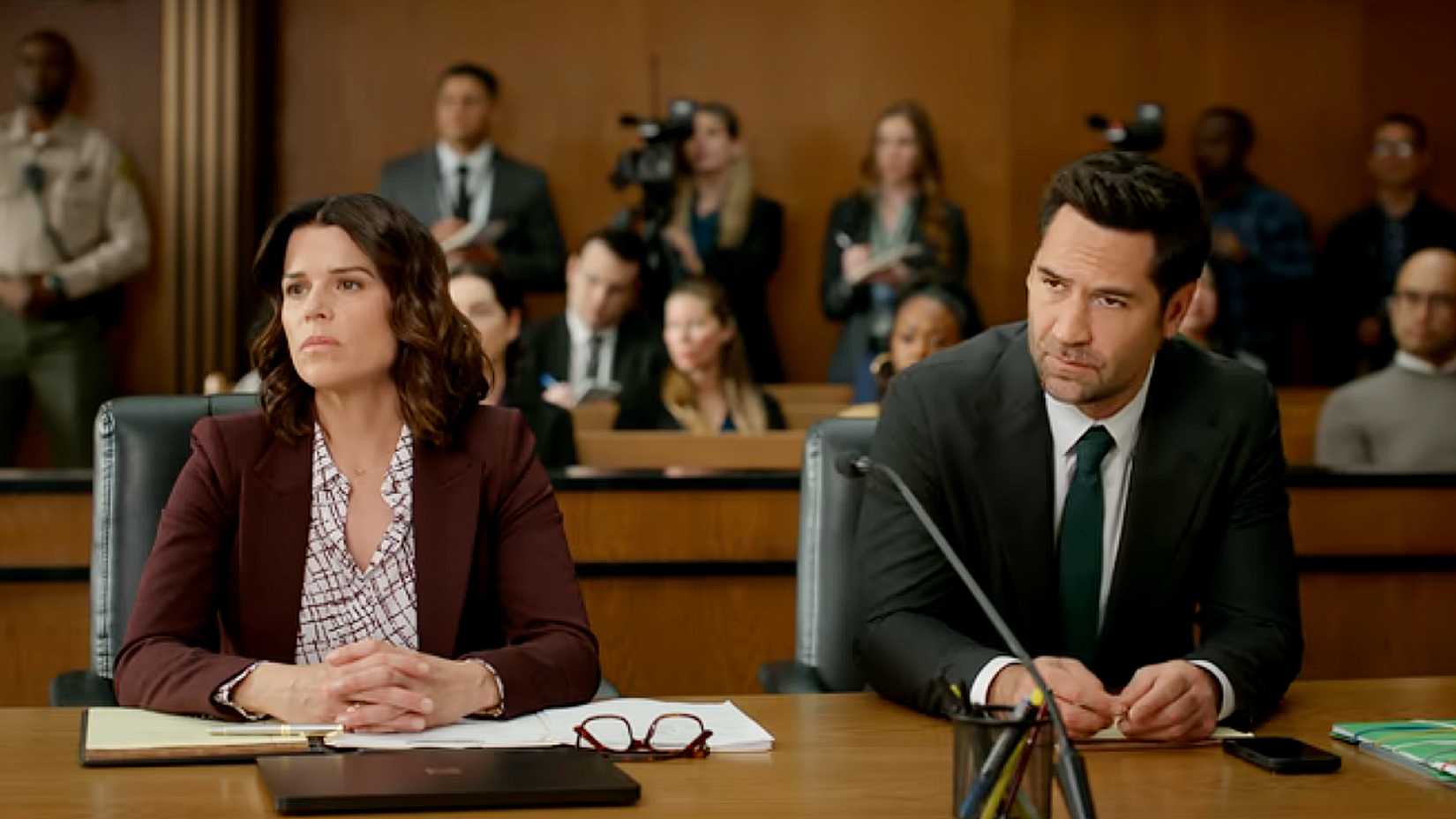 maggie and mickey in court during the lincoln lawyer season 4