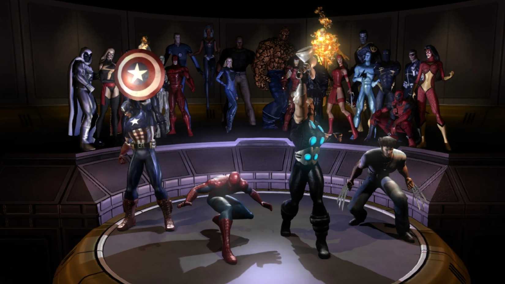 Marvel Ultimate Alliance-Teamauswahlbildschirm