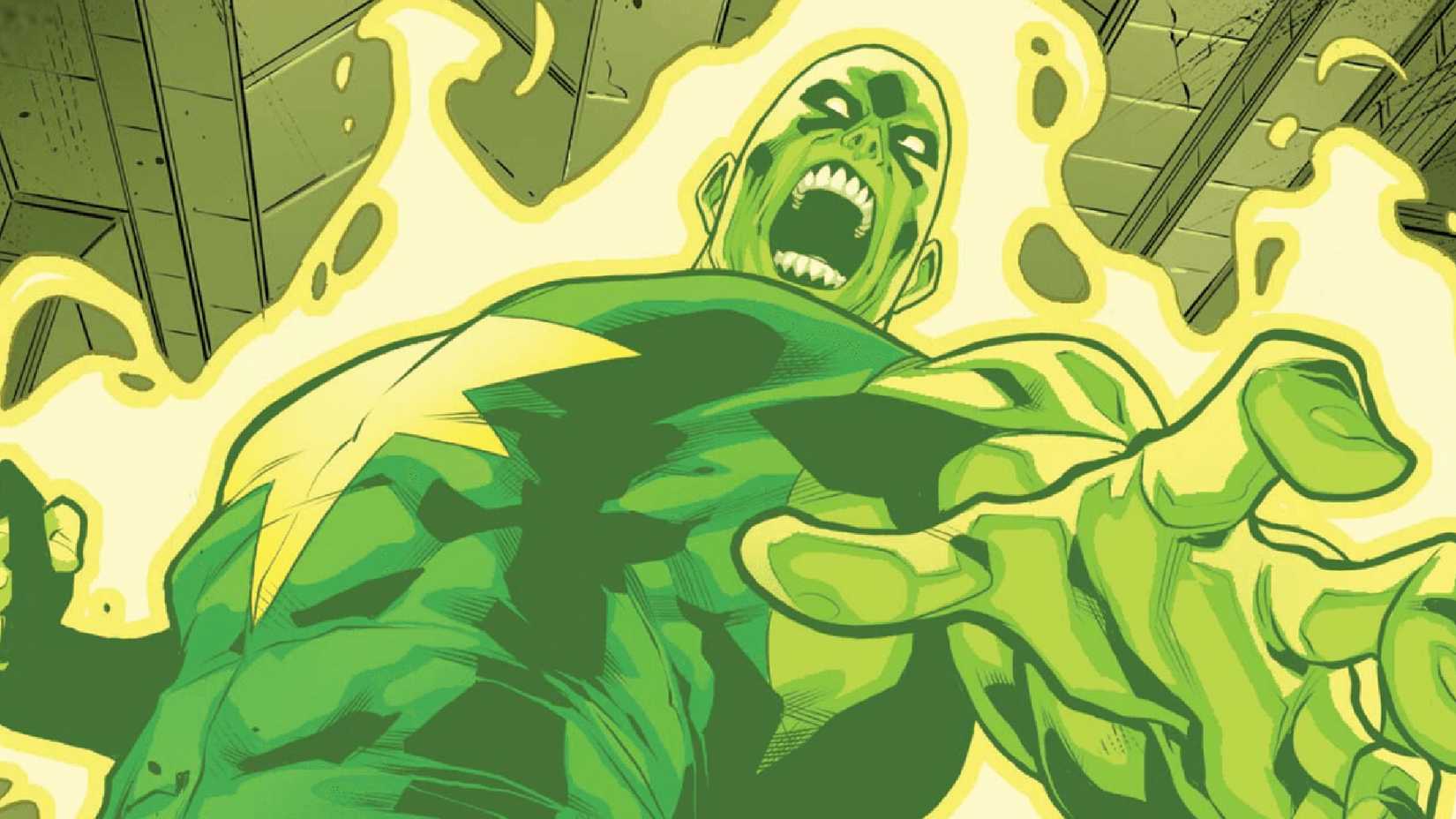 злодей Радиоактивный Человек от Marvel, кричащий