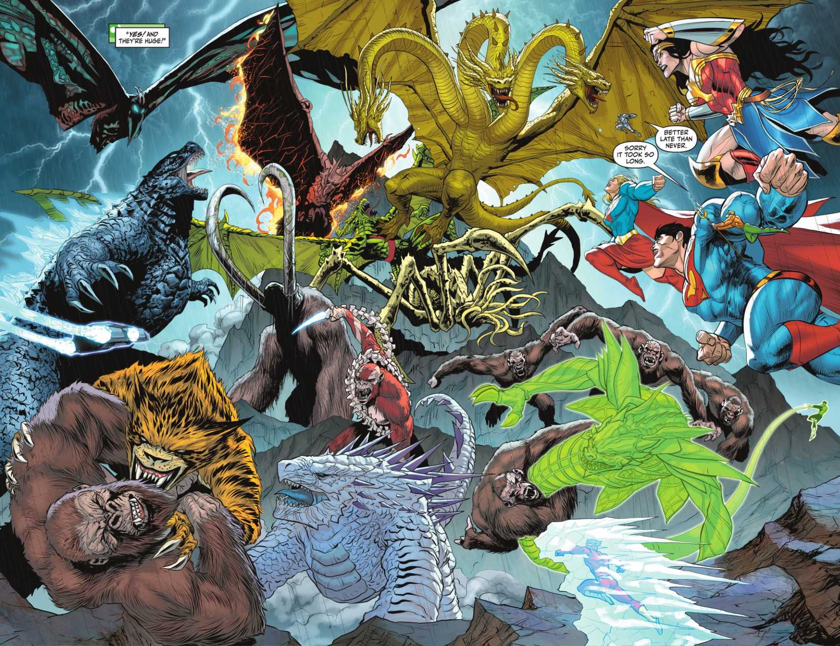 Massive Monsterverse Titan Battle With Justice League in Finale DC Issue