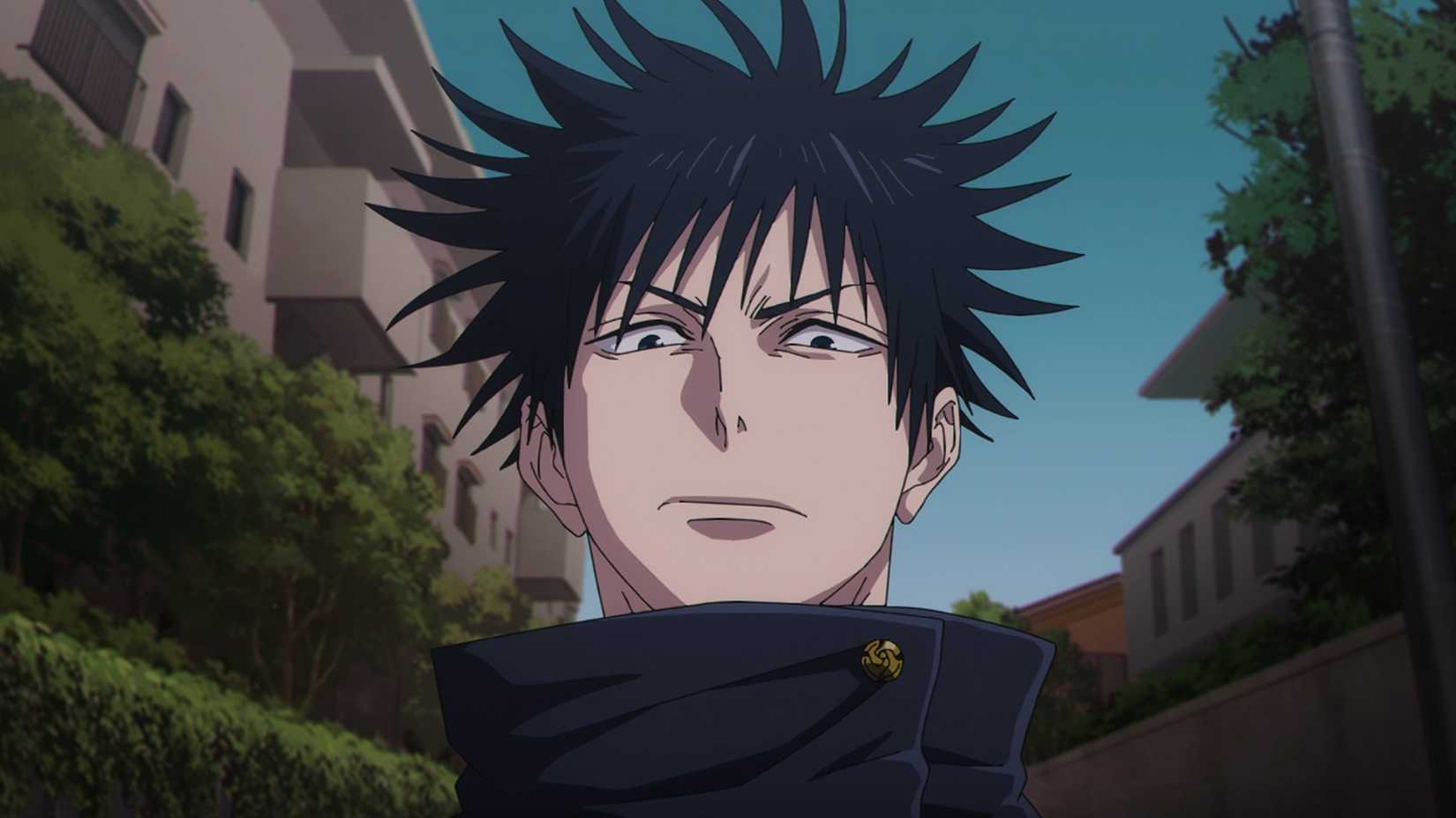 Megumi Fushiguro mit einem wütenden Gesichtsausdruck in Jujutsu Kaisen Staffel 3, Folge 7