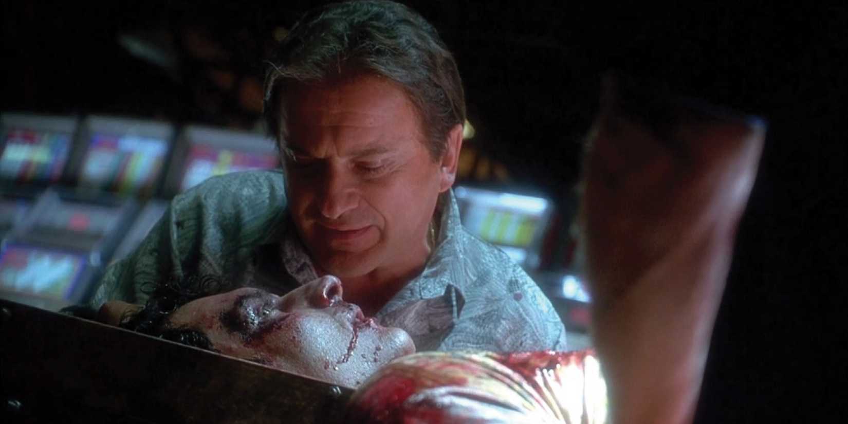 Nicky puts a man's head in a vise in Casino