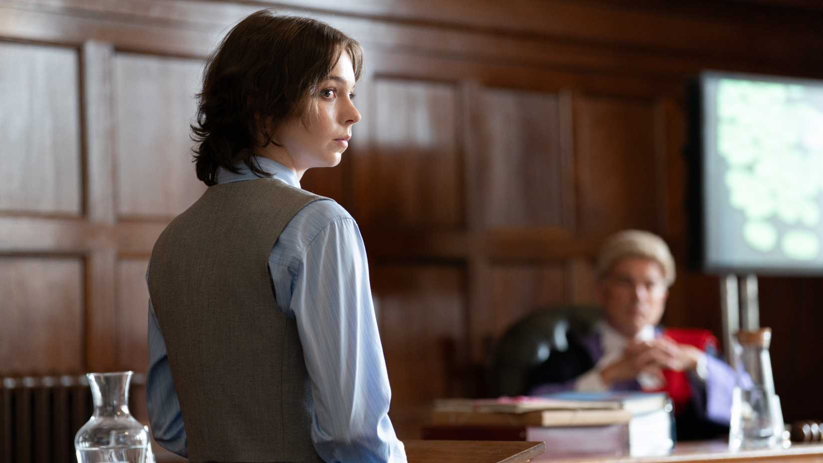 Pip in a courtroom in A Good Girl's Guide to Murder season 2