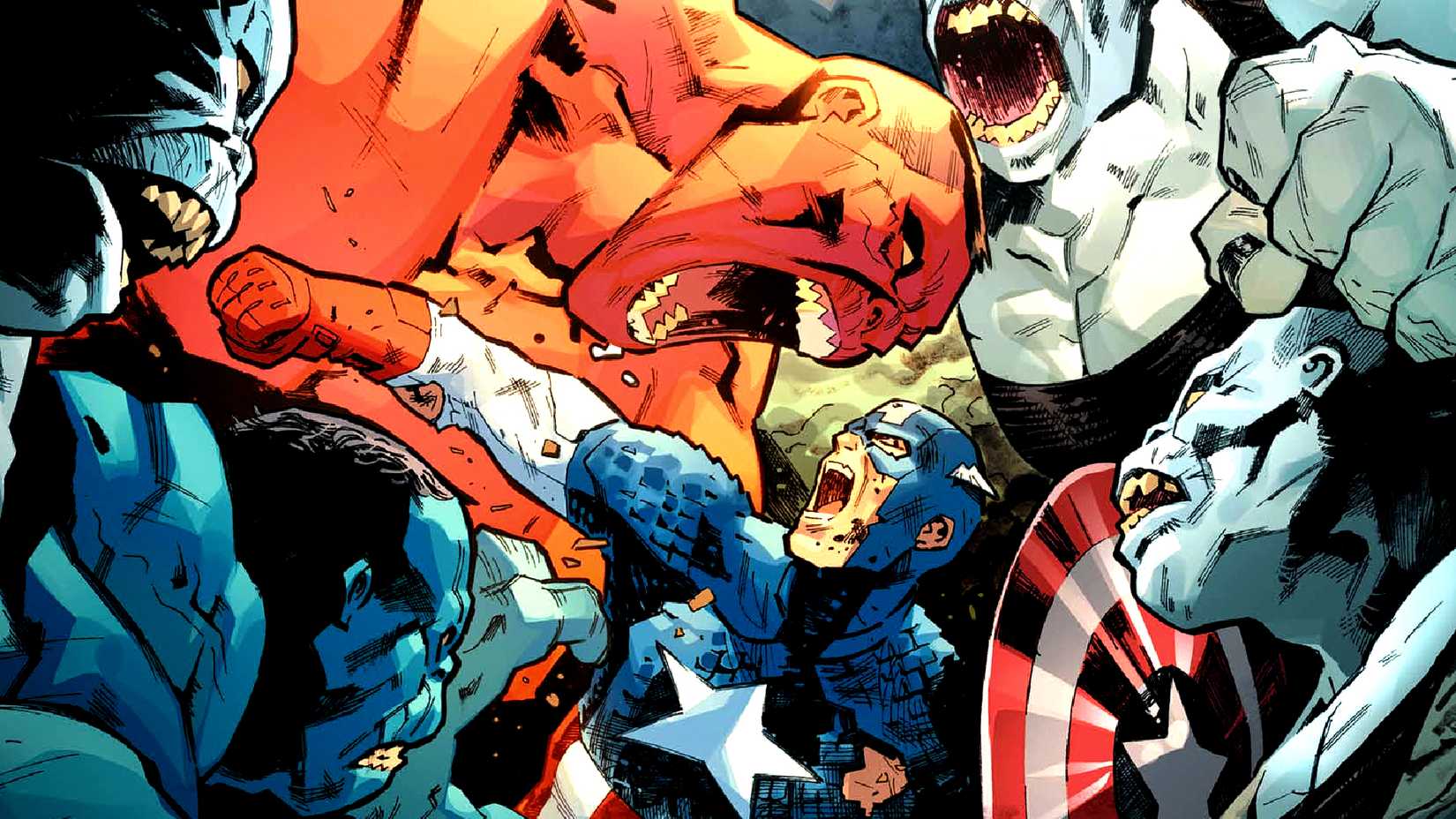 Red Hulk greift Captain America in Marvels Road to Armaggeddon an