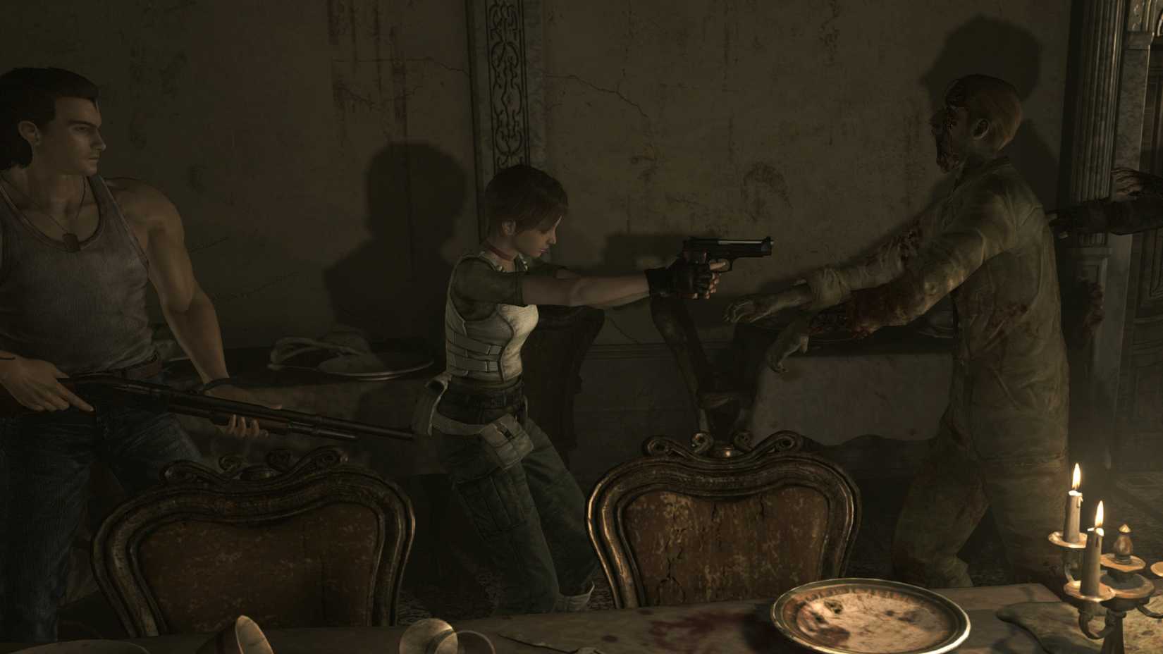 A fight in Resident Evil 0