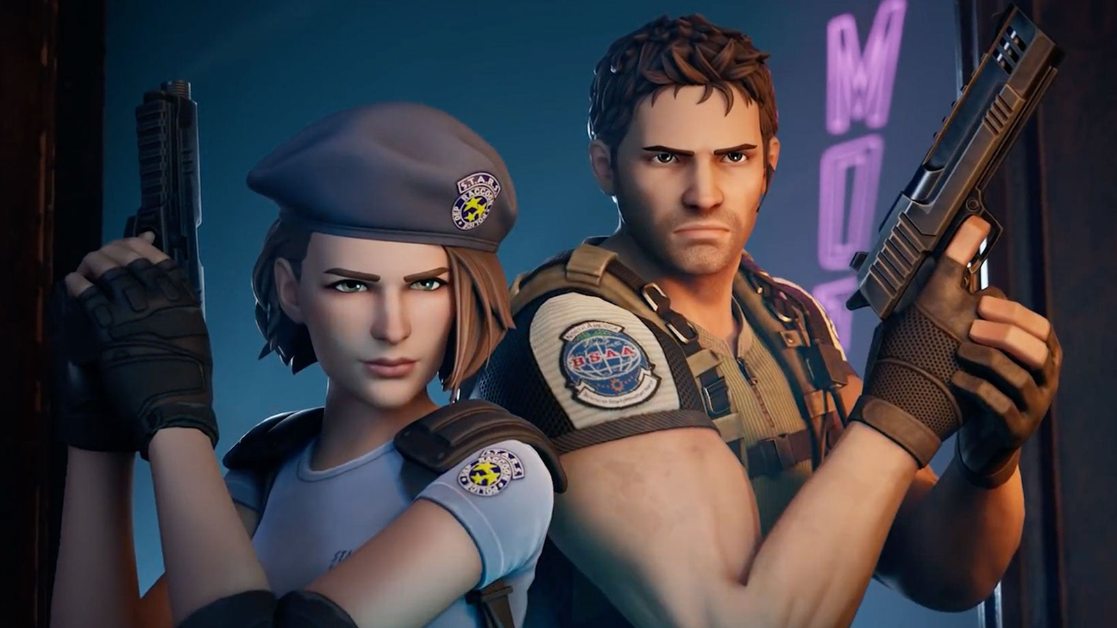 Resident Evil Jill and Chris in Fortnite