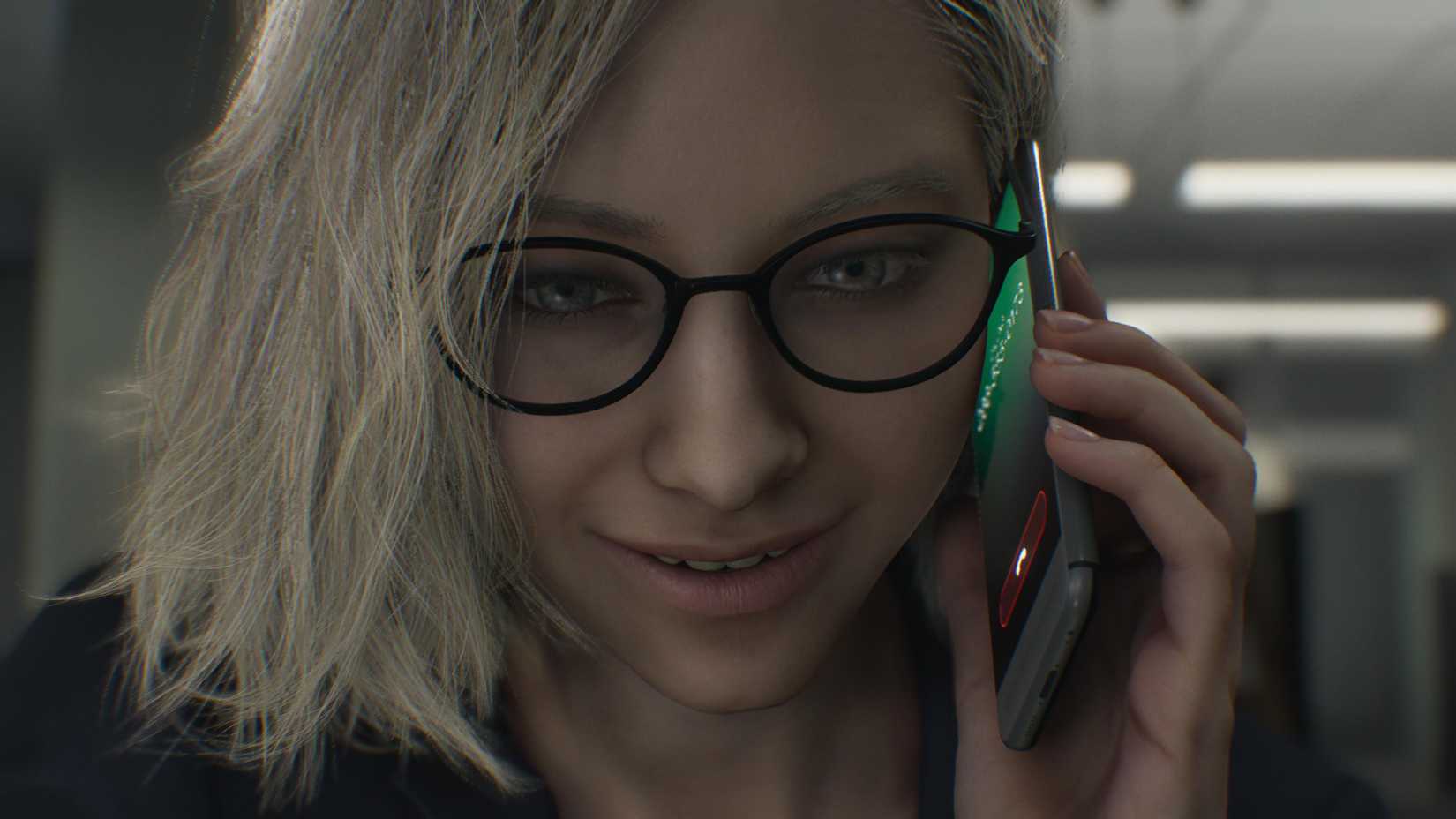 Grace using her cell phone during the mid-credits scene of Resident Evil: Requiem