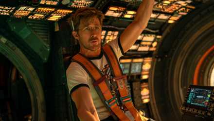 Ryan Gosling in a spaceship in Project Hail Mary