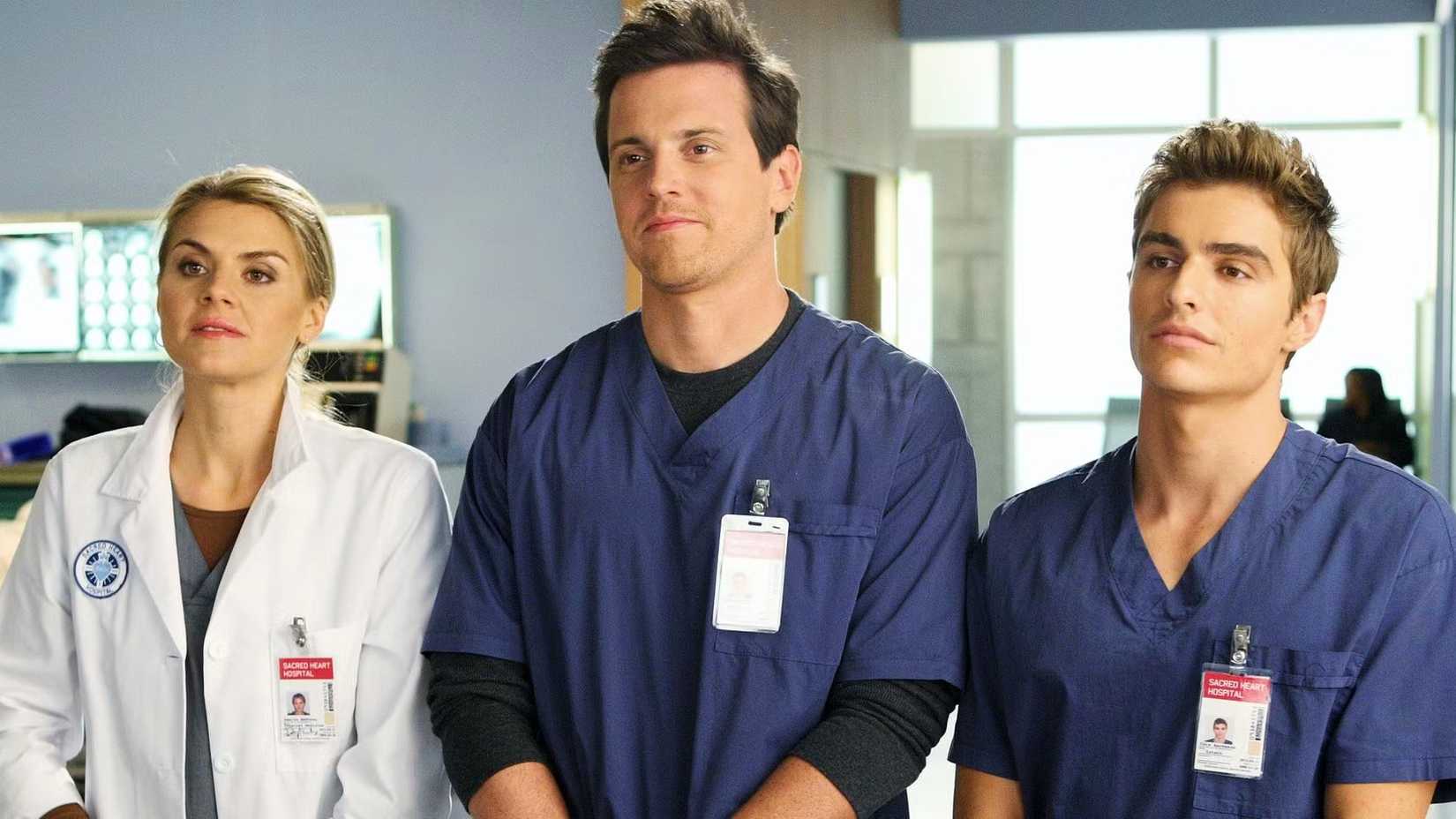 A equipe de Scrubs na nona temporada.