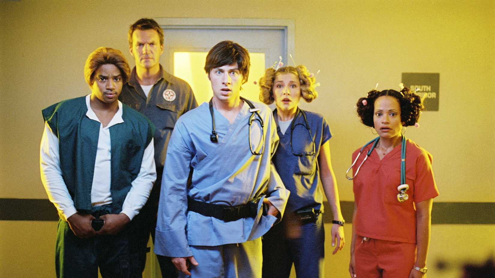 O elenco de Scrubs fantasiado de personagens de Star Wars.