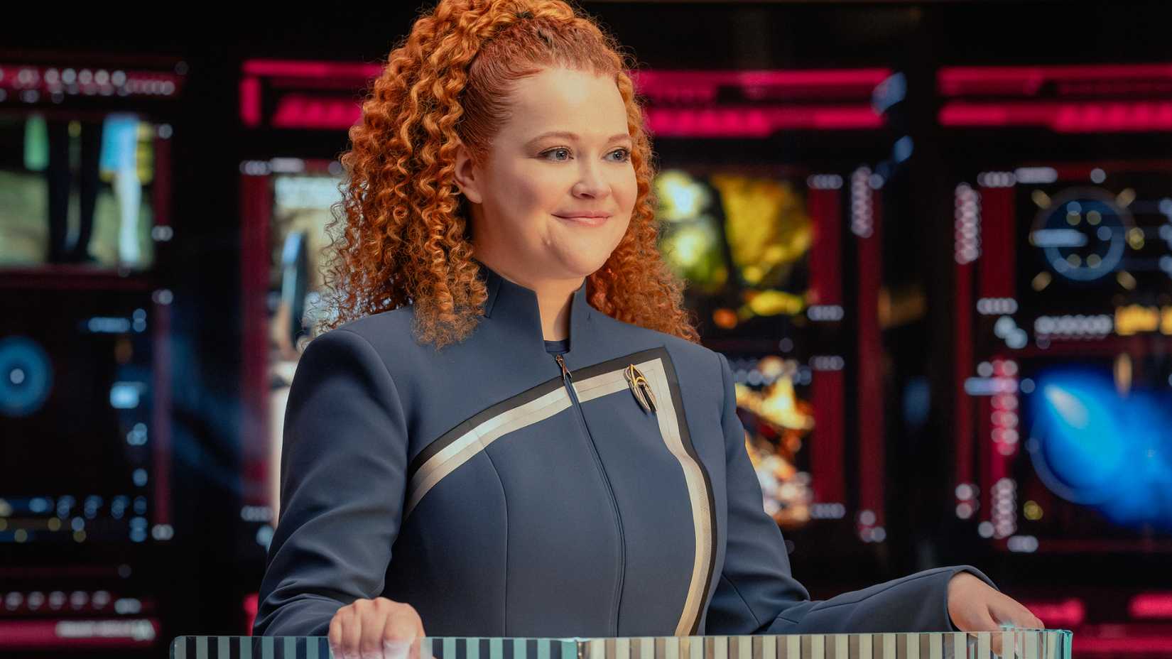Tilly sorrindo em Starfleet Academy