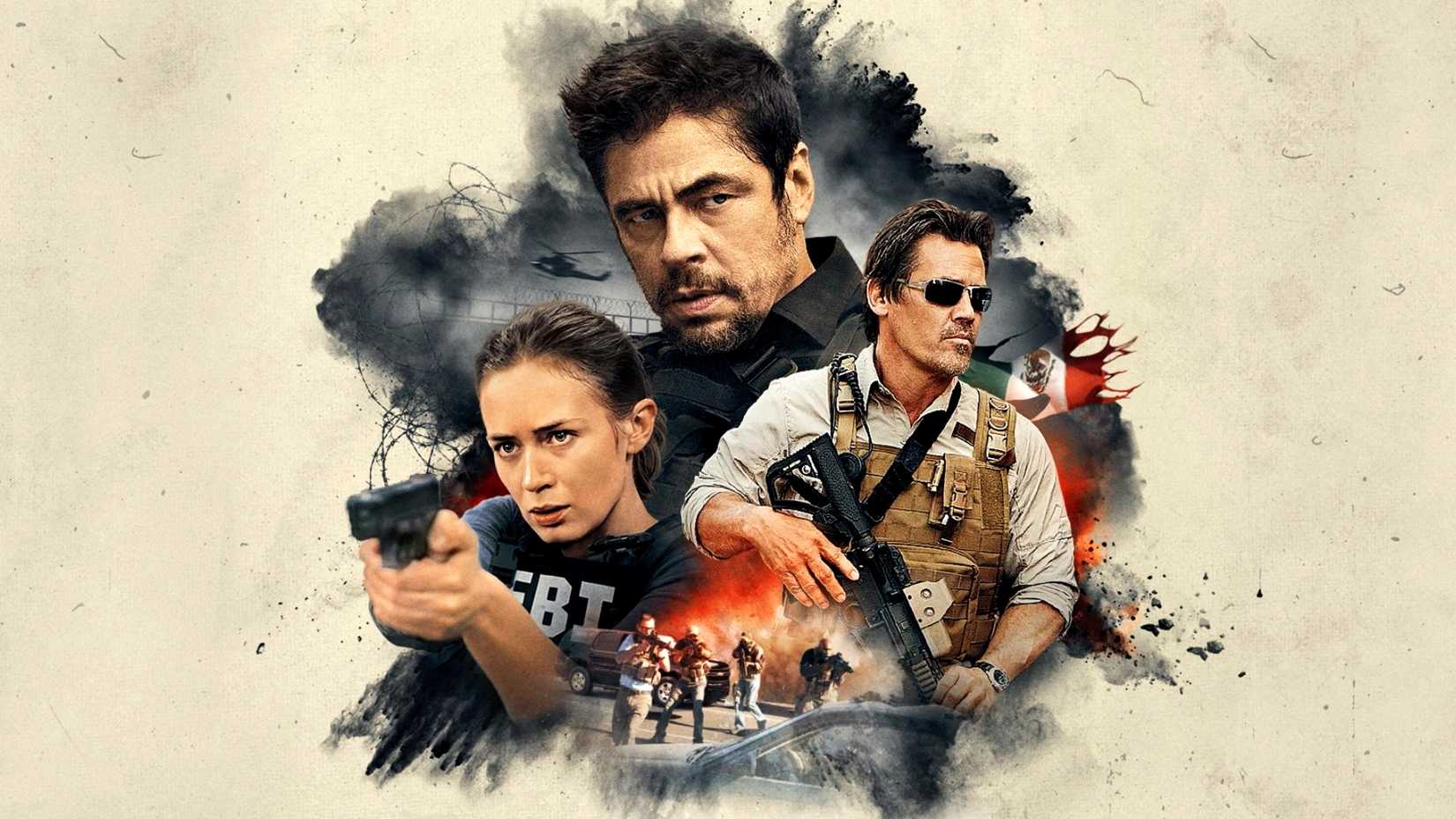 The Greatest Crime Movies From Every Decade Of The Last 100 Years 7 Sicario's main cast pose for the movie poster