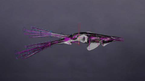 Stage 2 of building a scene with a flying creature in Avatar: Fire and Ash
