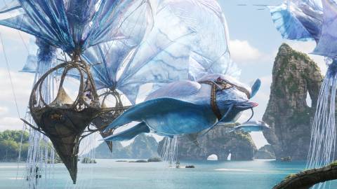 Stage 5 of building a scene with a flying creature in Avatar: Fire and Ash
