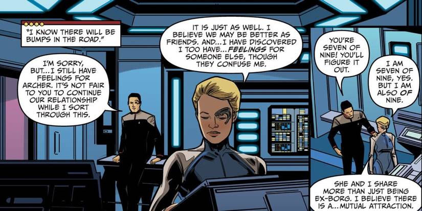 Chakotay e Sete de Nove em Star Trek: Voyager