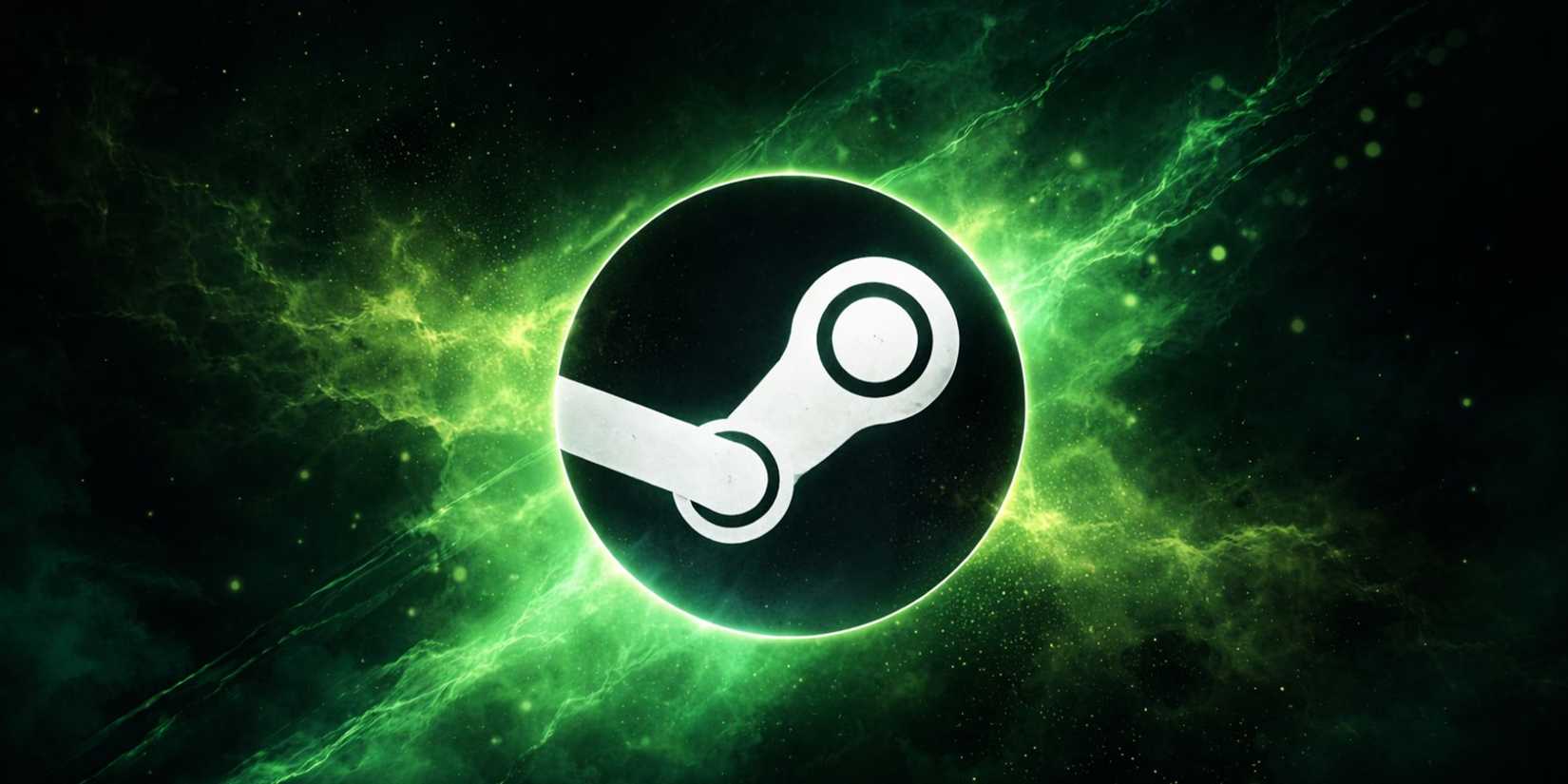 Steam-Logo auf grünem Hintergrund