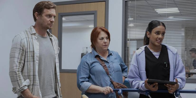 Taylor Handley in The Pitt mit Dr. Javadi und Lena