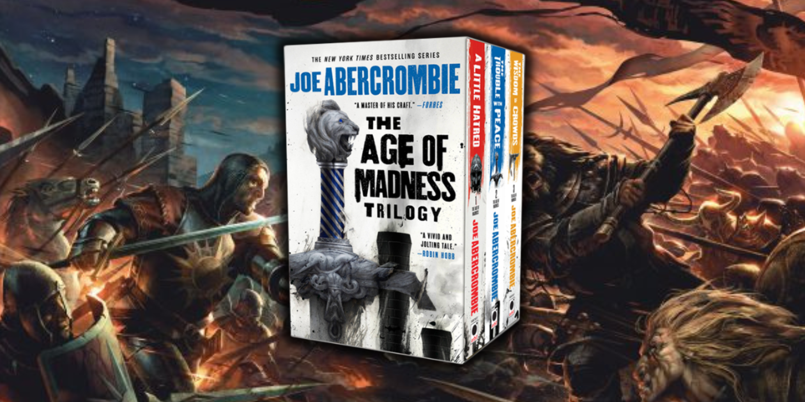 The Age of Madness Trilogy by Joe Abercrombie books custom image