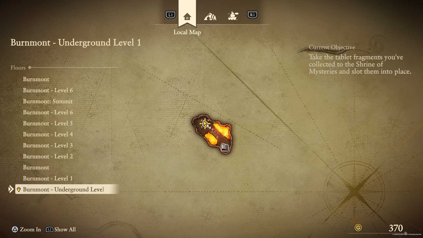 The Burnmount fragment location in Dragon Quest 7 Reimagined.