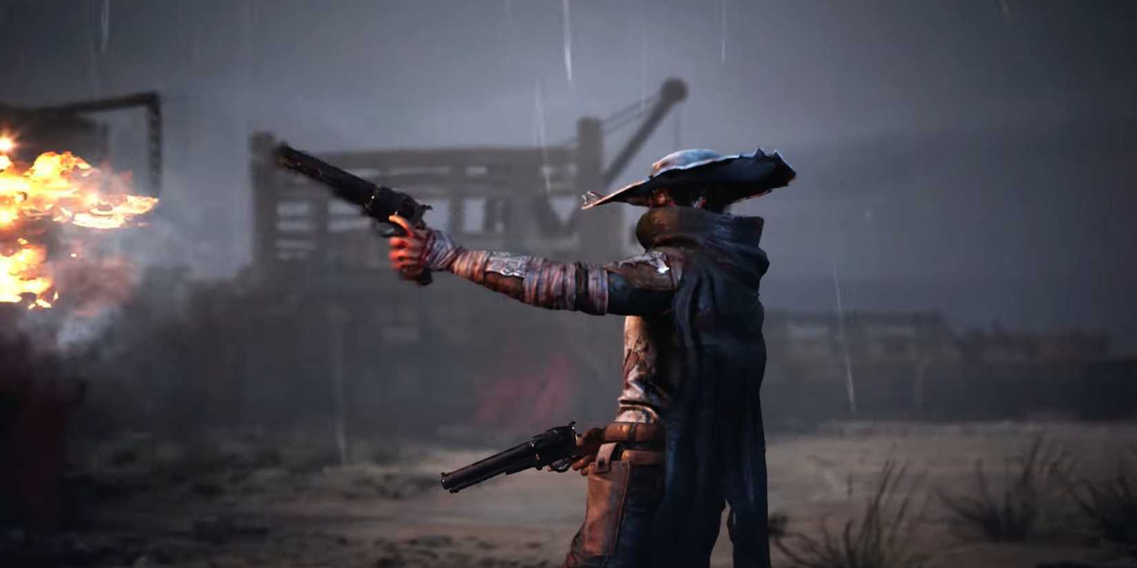 Die Schießpistole der Hauptfigur des Dunklen Westens